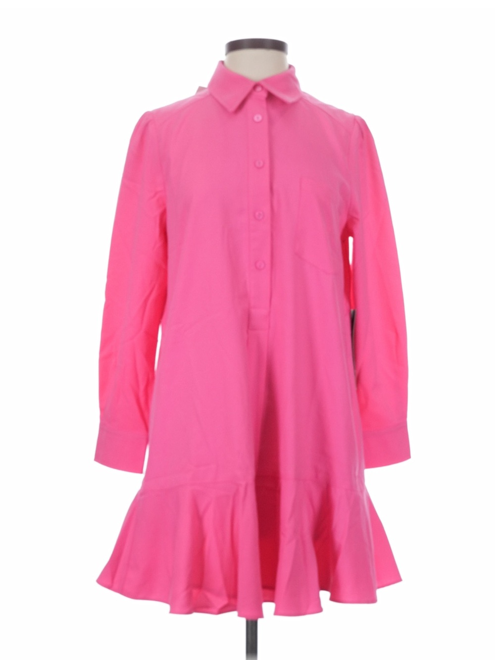 NWT Tuckernuck Hot Pink Ruffle-Hem Callahan Dress - Picture 4 of 8